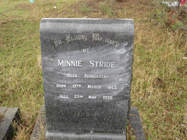 STRIDE Minnie nee SCHROEDER 1862-1950