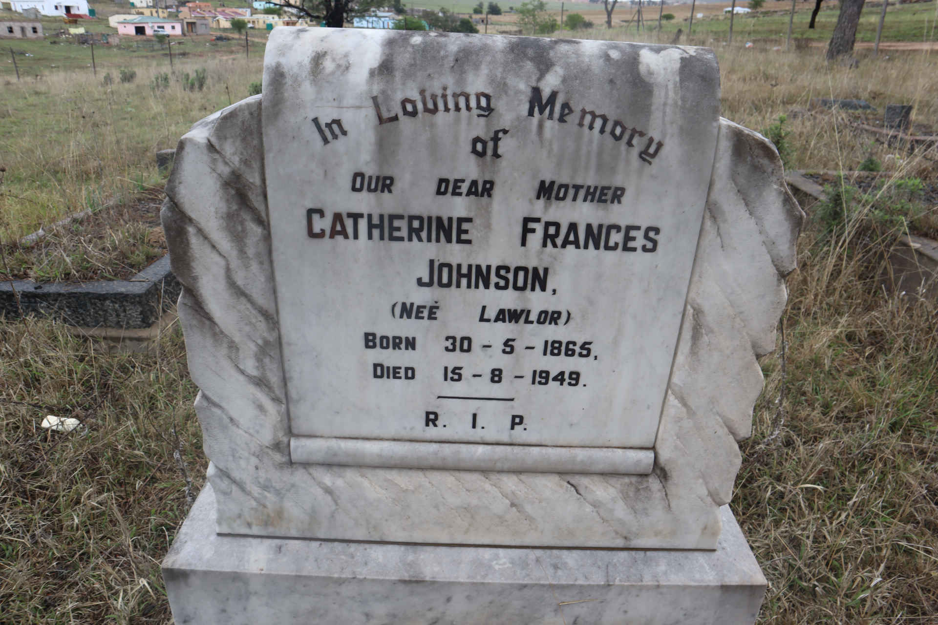 JOHNSON Catherine Frances nee LAWLOR 1865-1949