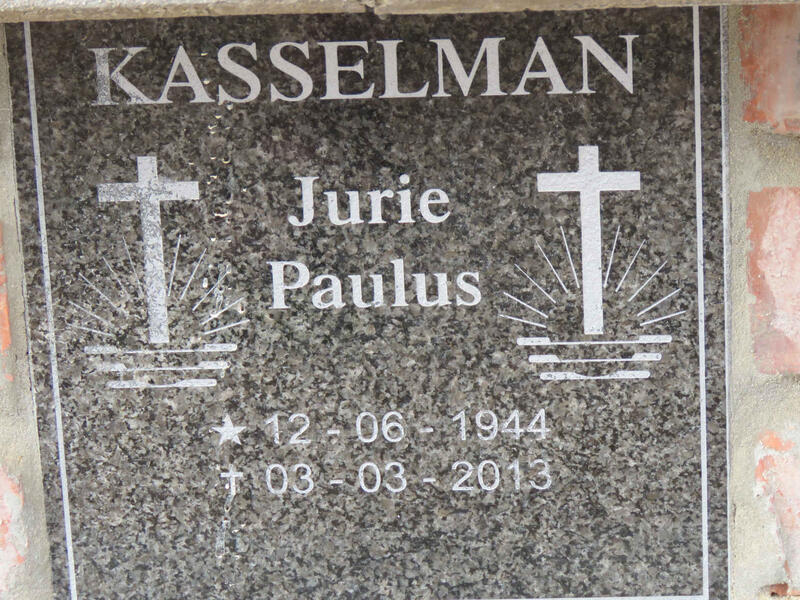 KASSELMAN Jurie Paulus 1944-2013