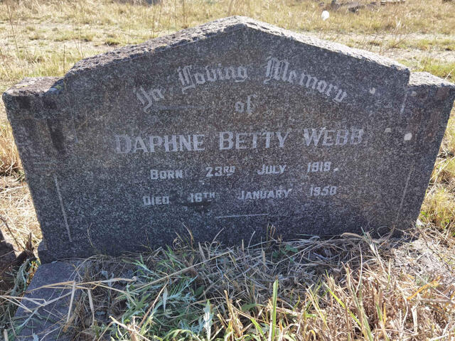 WEBB Daphne Betty 1919-1950