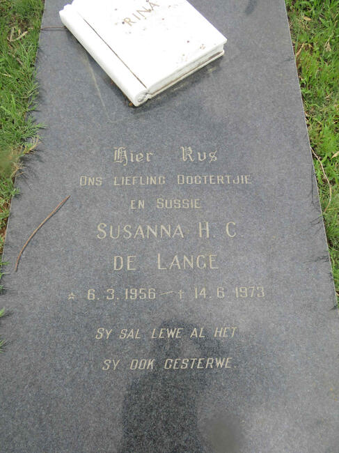 LANGE Susanna H.C., de 1956-1973
