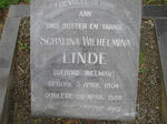 LINDE Schalina Wilhelmina nee WELMAN 1904-1988