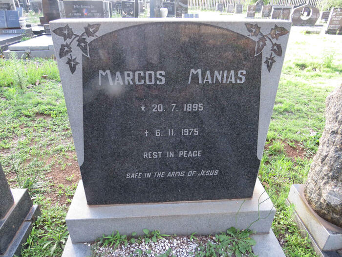 MANIAS Marcos 1895-1975