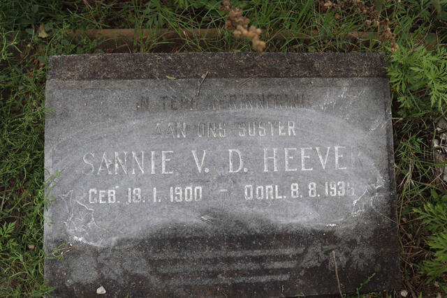 HEEVER Sannie, v. d. 1900-1936