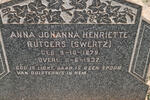 RUTGERS Anna Johanna Henriette nee SWERTZ 1879-1937