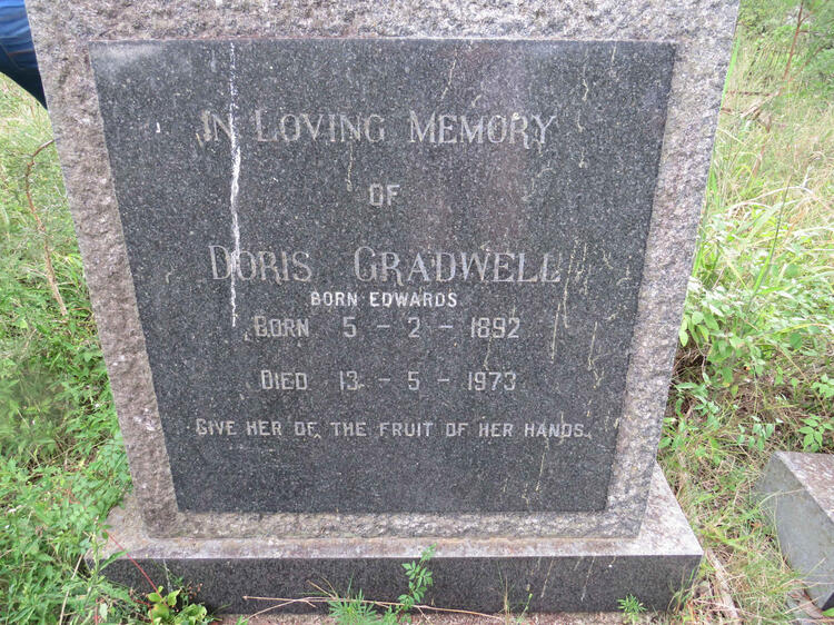 GRADWELL Doris nee EDWARDS 1892-1973