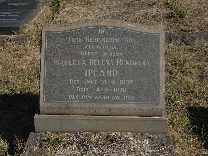 IPLAND Isabella Helena Hendrina 1892-1973