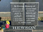HEWSON Neville George 1928-2008 & Joyce Janet 1930-2020