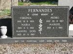 FERNANDES Virginia -1935 :: FERNANDES Maria -1952 :: FERNANDES Pedro -1957