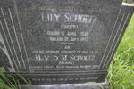 SCHOLTZ H. V. D. M 1893-1960 & Lily GREEFF 1906-1947
