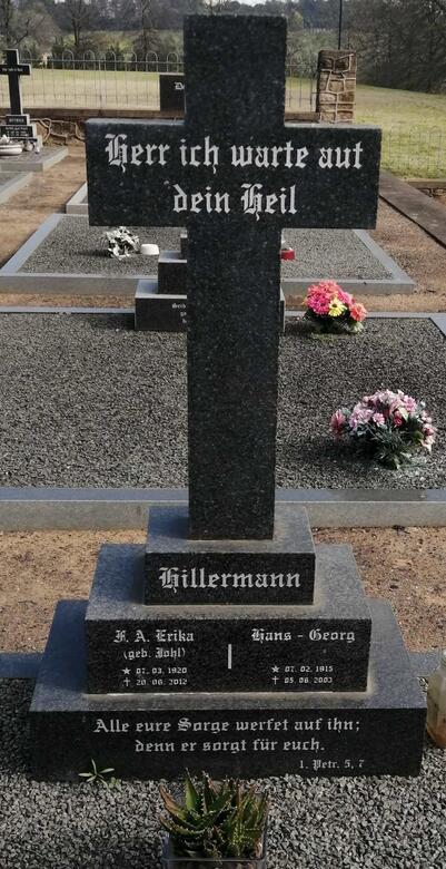 HILLERMAN Hans-Georg 1915-2003 & F.A. Erika JOHL 1920-2012