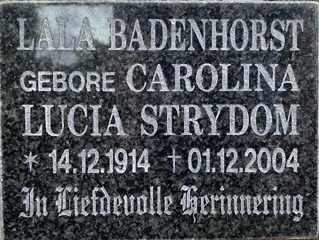 BADENHORST Carolina Lucia nee STRYDOM 1914-2004