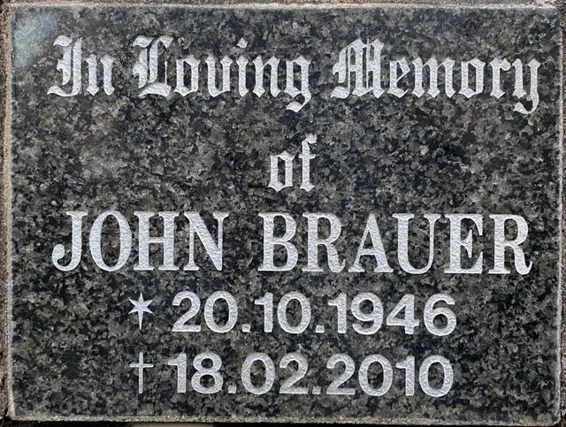 BRAUER John 1946-2010