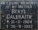 GALBRAITH Beryl 1904-1992