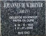 DREYER Johannes De W. 1945-2000