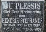 PLESSIS Hendrik Stephanus, du 1926-2002