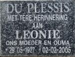 PLESSIS Leonie, du 1927-2005