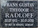 RADLOFF Frans Gustav Theodor 1913-2010