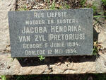 ZYL Jacoba Hendrika, van nee PRETORIUS 1894-1954