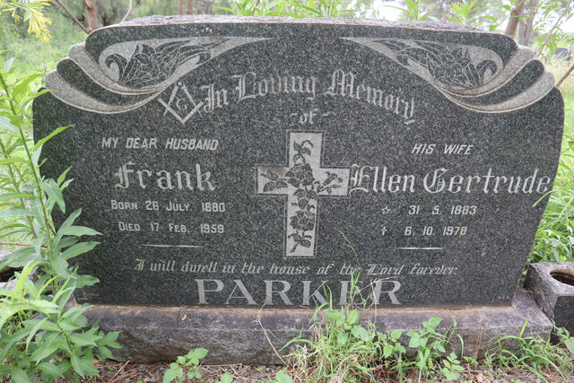 PARKER Frank 1880-1959 & Ellen Gertrude 1883-1978
