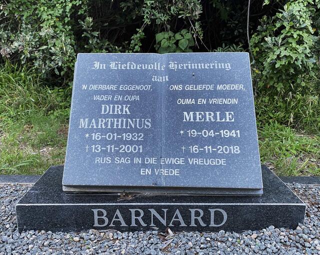 BARNARD Dirk Marthinus 1932-2001 & Merle 1941-2018