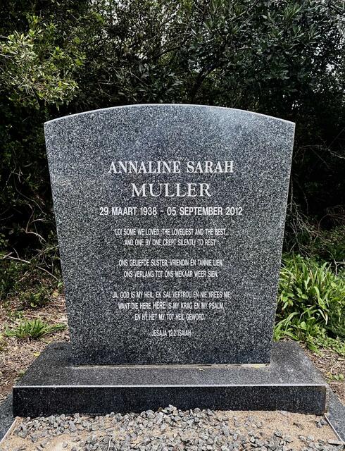 MULLER Annaline Sarah 1938-2012