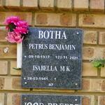 BOTHA Petrus Benjamin 1937-2021 & Isabella M.K. 1941-