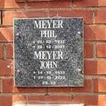 MEYER Phil 1932-2007 & John 1933-2020