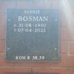 BOSMAN Sannie 1950-2022