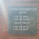 LANGENHOVEN Anton 1941-2020 :: LANGENHOVEN Bran Philip 1973-1997