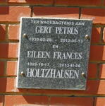 HOLTZHAUSEN Gert Petrus 1930-2012 & Eileen Frances 1929-2013
