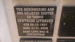LITHAUER Gertrude 1937-2008