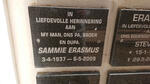 ERASMUS Sammie 1937-2009