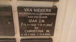 NIEKERK Izak J.M., van 1924-2006 & Christina W. 1926-2009