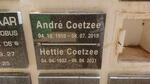 COETZEE André 1959-2019 & Hettie 1932-2021