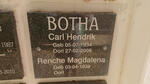 BOTHA Carl Hendrik 1934-2008 & Renche Magdalena 1939-