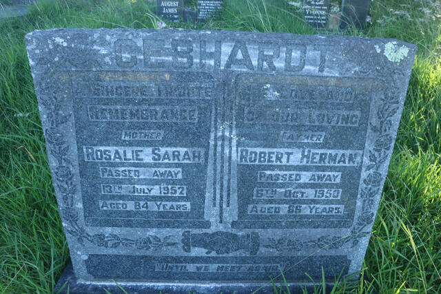 GEBHARDT Robert Herman -1950 & Rosalie Sarah -1952