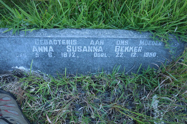 BEKKER Anna Susanna 1872-1950