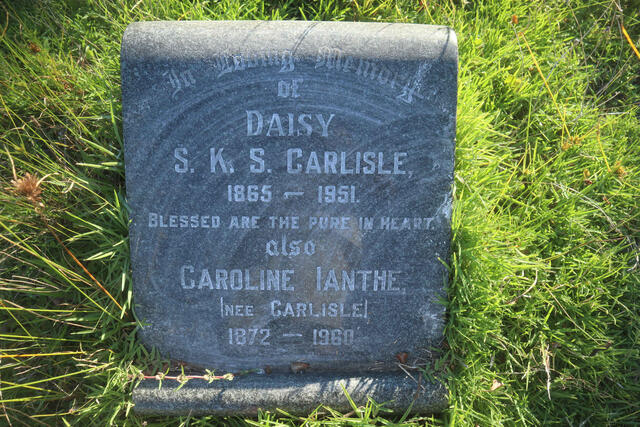 CARLISLE S.K.S. 1865-1951 :: IANTHE Caroline nee CARLISLE 1872-1960