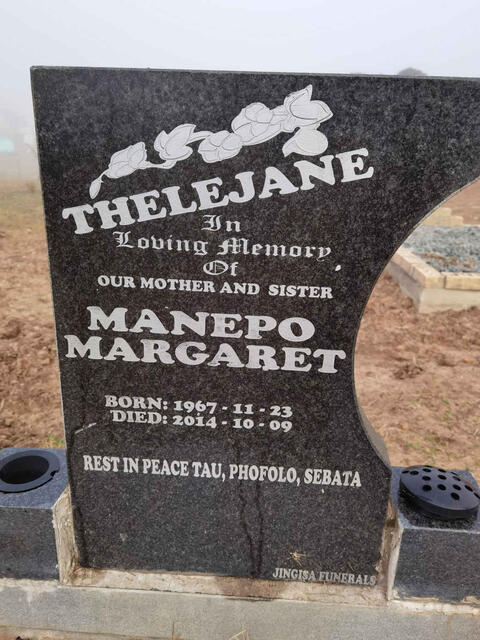 THELEJANE Manepo Margaret 1967-2014