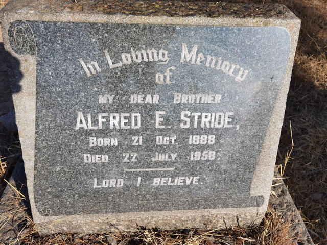 STRIDE Alfred E. 1888-1958