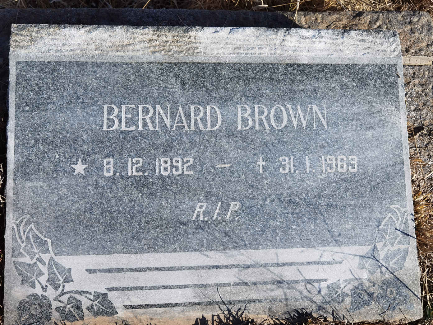 BROWN Bernard 1892-1963