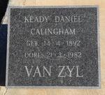 ZYL Keady Daniel Calingham, van 1892-1982