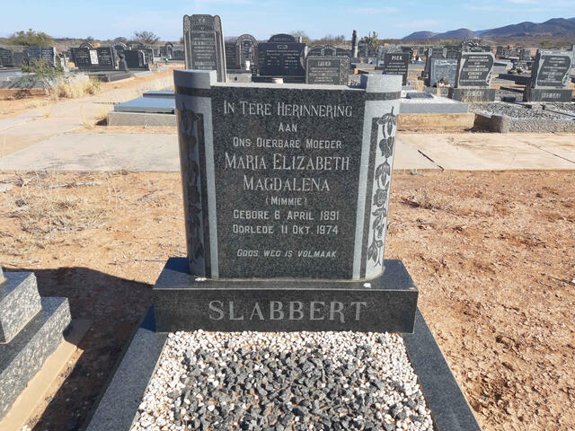 SLABBERT Maria Elizabeth Magdalena 1891-1974