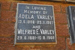VARLEY Wilfred E. 1881-1968 & Adela 1888-1967