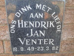 VENTER Hendrik Jan 1949-1982