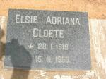 CLOETE Elsie Adriana 1919-1968