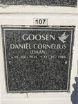 GOOSEN Daniel Cornelius 1934-1988