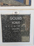 GOUWS Kobus 1983-2012