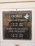 DOBIE William E. 1925-2009 & Maria M. MOSTERT 1926-2016